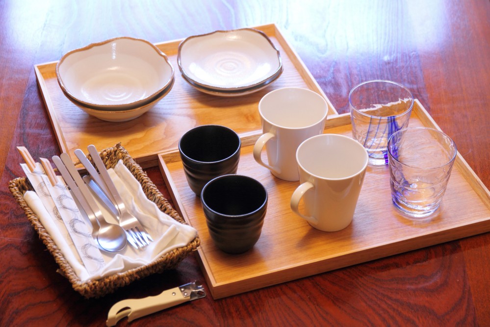客室の食器類 客室の食器類
